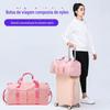 Bolsa Esportiva Fitness, Bolsa para Sapatos de Grande Capacidade, Separação Seco e Molhado, Bolsa para Viagens Curtas, Bolsa de Treino, Mochila de Tecido Impermeável