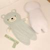 Bufanda de Dibujos Animados Oso Durmiendo Almohada Larga Lado de la Pierna del Dormitorio Almohada para Dormir Lado de la Cama Almohada de Cama Tela Lavable Extraíble