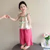 Conjunto de Verano para Niñas 2026 Nueva Moda Infantil de Verano Celebridad de Internet Moderno Conjunto de Dos Piezas sin Mangas para Niñas Pequeñas