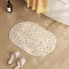 Alfombrilla absorbente de tierra de diatomeas dura de dibujos animados personalizada, alfombrilla de pie de secado rápido para baño, alfombrilla de pie antideslizante para entrada de baño y inodoro