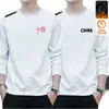 Sudadera de cuello redondo de peso pesado 380g, nuevo producto de invierno, corte holgado, forrada de felpa, de manga larga, jersey, camiseta base casual y versátil