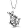 Pendente Vazado Flor Gota Mexicana Aromaterapia Corrente de Aço Titânio Diamante Difusor de Óleo Essencial Colar para Mulheres