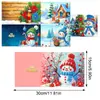 Tarjetas de Felicitación Navideñas Populares Transfronterizas Multiserie Hechas a Mano con Diamantes Juego de 9 Piezas con Sobres Pegatina de Diamante Dibujos Animados Juego de 6 Piezas