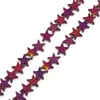 Plano galvanizado estrella de cinco puntas piedra negra mineral de hierro cuentas sueltas pulsera DIY collar material para joyería accesorios semiacabados
