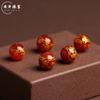 Contas soltas gravadas com mantra de seis palavras em padrão de renda de ágata vermelha natural, com detalhes em dourado, para acessórios de bijuteria DIY, direto do fabricante. Venda por atacado.