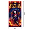 Banderas de Puerta Mexicanas para el Día de Muertos Transfronterizas, Calaveras Caléndulas, Decoraciones de Tela de Fondo Exóticas, Venta al por Mayor de Fabricantes