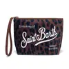 Moda Europeia e Americana Estampa de Leopardo Material de Mergulho Bolsa de Cosméticos Design de Nicho Bolsa para Batom e Cosméticos Bolsa de Higiene Pessoal Portátil para Viagem
