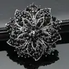 Broche de flor requintado com incrustação de diamantes de alta qualidade, venda quente no comércio exterior, joia para vestido de banquete feminino, broche de flor de Bauhinia