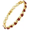 Pulseira Magnética Gauss Completa Popular da Amazon em Formato de Coração, Pulseira Antiestática Ajustável de Liga Ecológica com Diamante, Em Estoque
