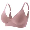 Ropa interior de soporte suave transfronteriza color liso alta calidad brillante fruta simple congelado cómodo sexy cubierta de sujetador para mujer