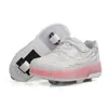 Sapatos luminosos infantis Sapatos de caminhada de alaúde de duas rodas Patins de quatro rodas Carregando sapatos de rodas para adultos com tênis leve para homens e mulheres