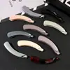 Pinza para el Cabello Brillante Versátil Estilo Coreano, Nueva Pinza Banana Sencilla Color Café, Versátil para Niñas, Adecuada para Peinados Recogidos y Coletas
