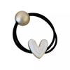 2024 Nuevo Estilo Elegante Carta de Amor Anillo para el Cabello Popular en Internet para Mujeres Perla Ponyo Cuerda para el Cabello Todo-partido Bola en la Cabeza Tendón de Goma Accesorios para el Cabello