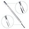 Ferramentas para Unhas Atacado Dupla Face Aço Empurrador de Cutícula Tamanho Empurrador de Aço para Unha Remover Blindagem Empurrador de Cutícula Ferramentas para Unhas Empurrador de Aço