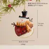 Decoraciones Navideñas Nuevas Transfronterizas Colgante de Muñeco de Nieve de Hierro Pintado a Mano Retro Colgante de Muñeco de Nieve de Hierro de Doble Cara Colorido