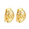 Pendientes de Titanio con Textura Hueca Distintiva de Venta Caliente Transfronteriza, Combinan con Todo, Estilo Coreano, Joyería para Mujer, Otoño e Invierno