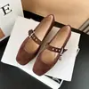 796-29 Sapatos Mary Jane de Boca Rasa para Mulheres 2025 Outono Novo Estilo Sapatilhas de Moda Confortáveis Sapatos de Ballet para Mulheres