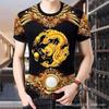 Nueva Camiseta de Verano 3D de Manga Corta para Hombre, Social, Moderna, Casual, de Media Manga, Cuello Redondo, Personalizada, Estampada, Top, Camiseta para Comercio Exterior
