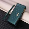 Adecuado para Samsung S26Ultra Funda de Cartera con Cremallera y Diseño de Diamantes Samsung A57 5g Funda Protectora Anticaídas para Teléfono