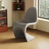 Silla Panton silla moderna para el hogar silla de comedor de diseñador silla nórdica silla simple de plástico moderna con respaldo para discusiones y taburete de maquillaje