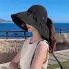 Sombrero de Protección Solar para Mujer, Sombrero Solar Anti-UV, Sombrero de Pescador de Vinilo Plegable para Cubrir la Cara, Sombrero Solar de Ala Ancha para la Playa