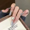 Unhas Usáveis Feitas à Mão Atacado, Adesivos de Unha Pura Desejo Estilo Ins, Peças de Unha Usáveis com Sensação de Luxo, Unhas Postiças Olho de Gato