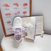 Zapatos Blancos Pequeños para Mujer Beier con Cordones Dobles, Costura de Malla, Suela Gruesa, Novedad Explosiva Verano 2024