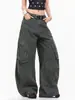 Pantalones de trabajo OREETA estilo leñador retro americano desgastado para hombre y mujer, resistentes al desgaste, resistentes a la suciedad, de corte holgado, pierna ancha, corte recto