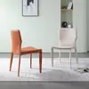 Cadeira de Jantar Casa Cadeira de Selim Luxo Leve Designer Mesa e Cadeira de Jantar Famosa na Internet Cadeira de Couro Estilo Italiano Minimalista Cadeira com Encosto para Hotel