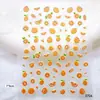 Pegatinas 5D con Relieve de Color Sólido y Degradado de Mariposa para Uñas Serie de Frutas de Dibujos Animados Naranja Limón Pegatinas para Funda de Diario y Tableta