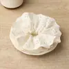 Scrunchie de Renda Vazada Estilo Coreano para Mulheres, Estilo Preguiçoso de Luxo, Temperamento de Verão, Prendedor de Cabelo Super Delicado, Acessório de Cabelo