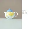 Juego de Té Miyuan Azul Profundo Puro Pintado a Mano de Osmanthus y Carpas para Uso Doméstico, Tetera Gaiwan de Cerámica, Taza de Maestro, Juego de Té Kung Fu