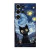 Adecuado para Samsung S25Ultra Funda de Teléfono Móvil S26 Cielo Estrellado A16 Gato A72 Funda Protectora S24 Carcasa Blanda Tpu Negro A90