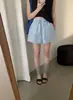 Calça branca curta e larga respirável para mulheres petite, estilo coreano de verão 2026, cintura elástica, cordão solto, shorts casuais