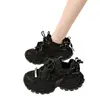 Zapatos de papá a la moda con correa de pedrería estrellada de comercio exterior para mujer, zapatillas brillantes con plataforma que aumentan la altura para mujer