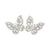 Pendientes exquisitos de mariposa de diamantes completos súper hada 2024 nuevos pendientes de temperamento nicho de lujo ligero para mujer pendientes de alta gama
