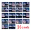 Tarjetas de Citas Inspiradoras con Paisajes de Cielo Estrellado Set de 36 Piezas Tarjetas de Decoración de Pared Estilo Ins Materiales para Journaling Tarjetas Motivacionales