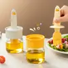 Cepillo de aceite de silicona con botella para cocina, panqueques, barbacoas, horneado, apto para uso alimentario, para uso doméstico, resistente a altas temperaturas, cepillo de aceite integrado.