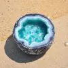 Velas Geodo de Cristal Gladwares Castiçal de Aromaterapia de Cristal Imitação Artesanato de Resina Enfeites