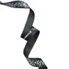 Cinta Reflectante de Alto Brillo Láser Poliéster Blanco y Negro Accesorios para Ropa de Mascotas Directo del Fabricante Varias Especificaciones Materiales Reflectantes