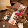 Set de Regalo de Aromaterapia Floral de Lujo Rosa, Caja de Regalo Personalizada para Enviar a Mejores Amigos, Clientes y Empleados, Regalo Navideño Práctico de Alta Gama