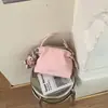Bolso Cubo Lindo y Dulce Estilo Coreano Nuevo Verano 2026 Transfronterizo para Mujer, Bolso Cruzado de Mano Simple de Moda Tendencia