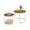 Mesa de centro de vidro arco-íris estilo creme para salas de estar pequenas, design moderno simples, mesas redondas da moda em vários tamanhos