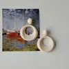 Pendientes retro geométricos de acrílico moda Corea del Sur combinan con todo estilo literario personalidad estilo ins pendientes redondos exagerados para mujer