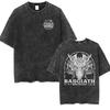 Camiseta Lavada Vintage de la Escuela de Guerra Basgiath Cuarta Ala Dragón