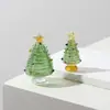 Regalos de Navidad Artesanías de Vidriado Zibo Adornos Seda Enrollada en Vidrio Árbol de Navidad Boshan Decoración de Escritorio Regalos