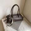 Bolso Cubo Vintage con Cierre Nuevo Bolso Bandolera Cruzado para Hombro Versátil Bolso de Mano Textil a la Moda de Color Sólido