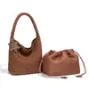 Bolsa de Balde Tecida à Mão de Novo Estilo, Bolsa de Ombro, Bolsa Matte Grande Capacidade para o Dia a Dia, Bolsa de Mão Versátil Casual