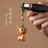 Chaveiro Pingente de Veado de Sândalo Pingente Fofo Pingente de Celular Presente para Casal Masculino e Feminino