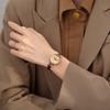 Reloj de Prueba Retro para Mujer Estudiante Ins Alto Valor Lujo Ligero Fragancia Británica Esfera Pequeña Reloj de Cuarzo para Mujer